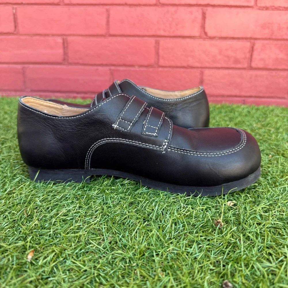 Goya‎ Leather Double Monk Strap Mary Jane Shoes Size US 6 EU 36 Whimsygoth Cute